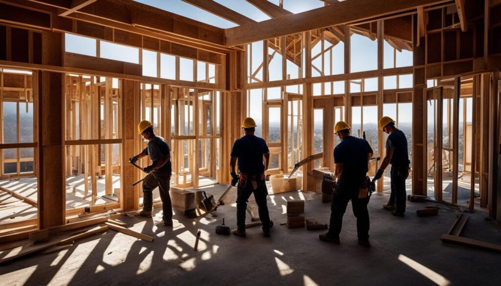 Los Angeles builders at work